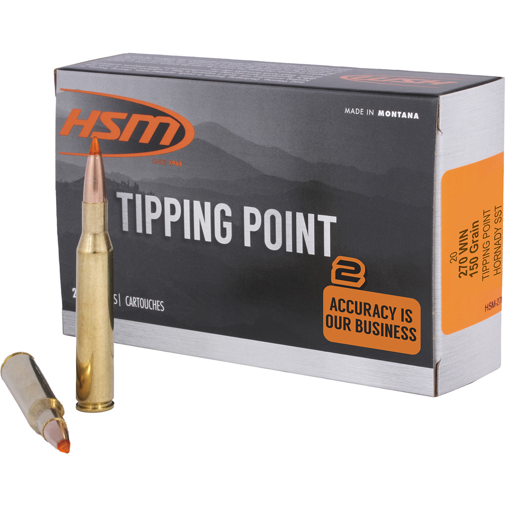 HSM Tipping Point 2 .270 Winchester 150 gr SST Hunting Ammo