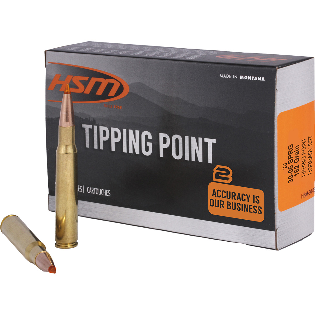 HSM Tipping Point 2 .30-06 Springfield 165 gr SST Rifle Ammunition (20 Rounds)