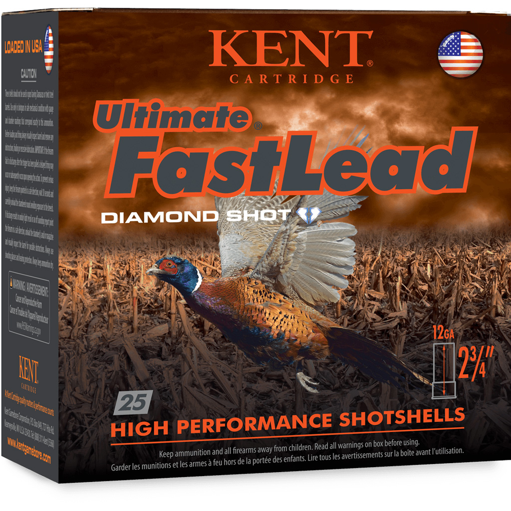 Kent Cartridge Ultimate Fast Lead Upland Load 12 Gauge 2-3/4" #4 Shot (25 Rounds)