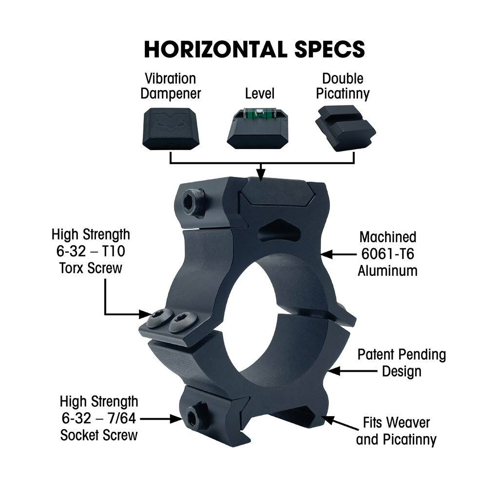 VersaRing 30mm Universal Horizontal Scope Rings