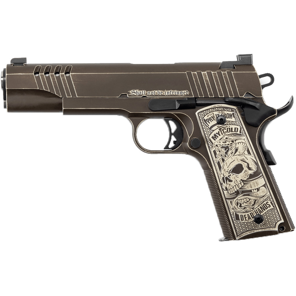 Auto-Ordnance Cold Dead Hands 1911TCAC15 .45 ACP 5in 7+1 Cerakote Engraved Aluminum Grips
