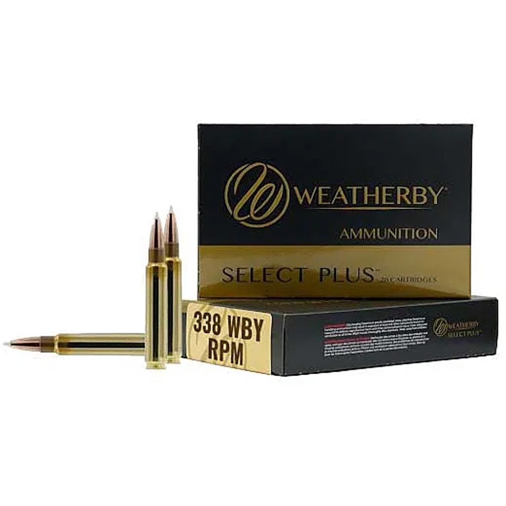 Weatherby Select Plus .338 Weatherby RPM 225gr Hornady Interlock Rifle Ammunition