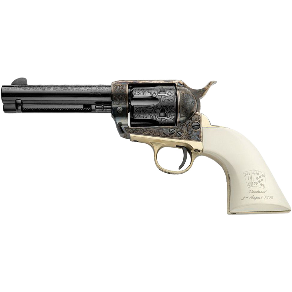 Pietta Dead Man's Hand 9mm Revolver (4.75 in, White Polymer Grip)