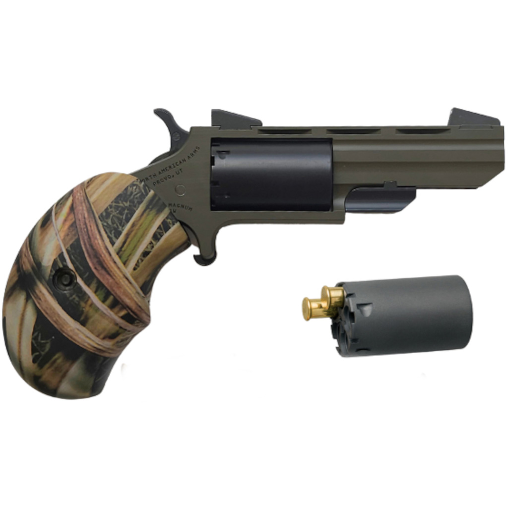 North American Arms Green Huntsman Mini Revolver (Conversion) .22 LR/.22 WMR, 2 in, OD Green