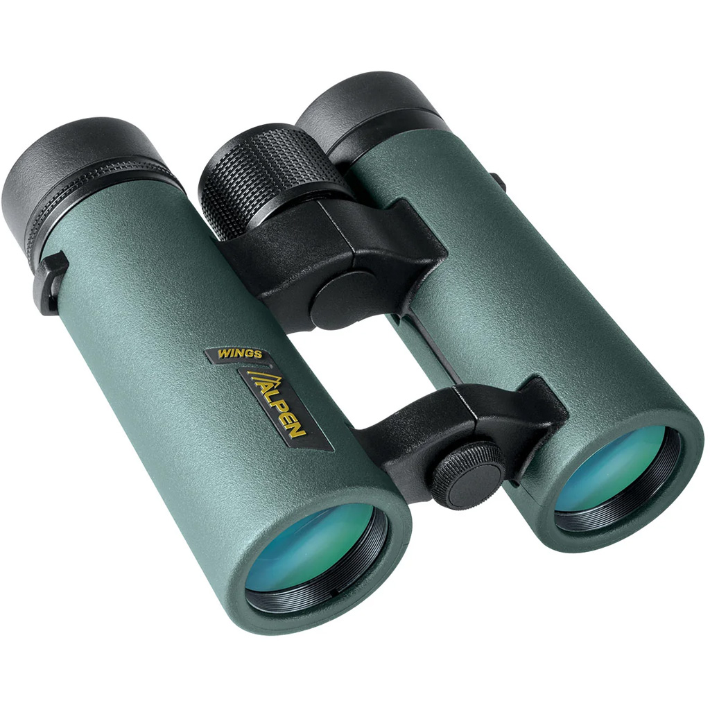 Alpen Wings 8x34 Binoculars (Wide Angle, Open Bridge, BAK4 Glass) - Green