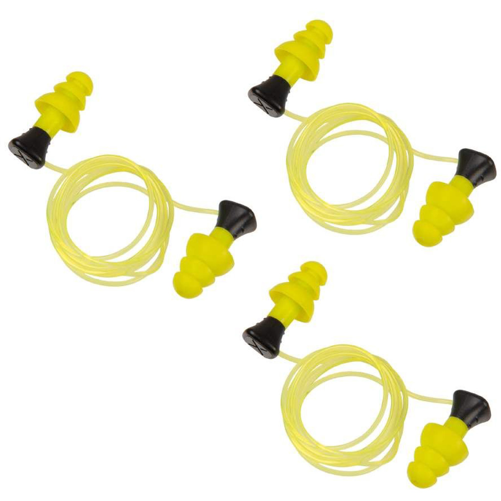 Allen ULTRX Tethered Silicone Ear Plugs 26 dB Yellow (3 Pairs)