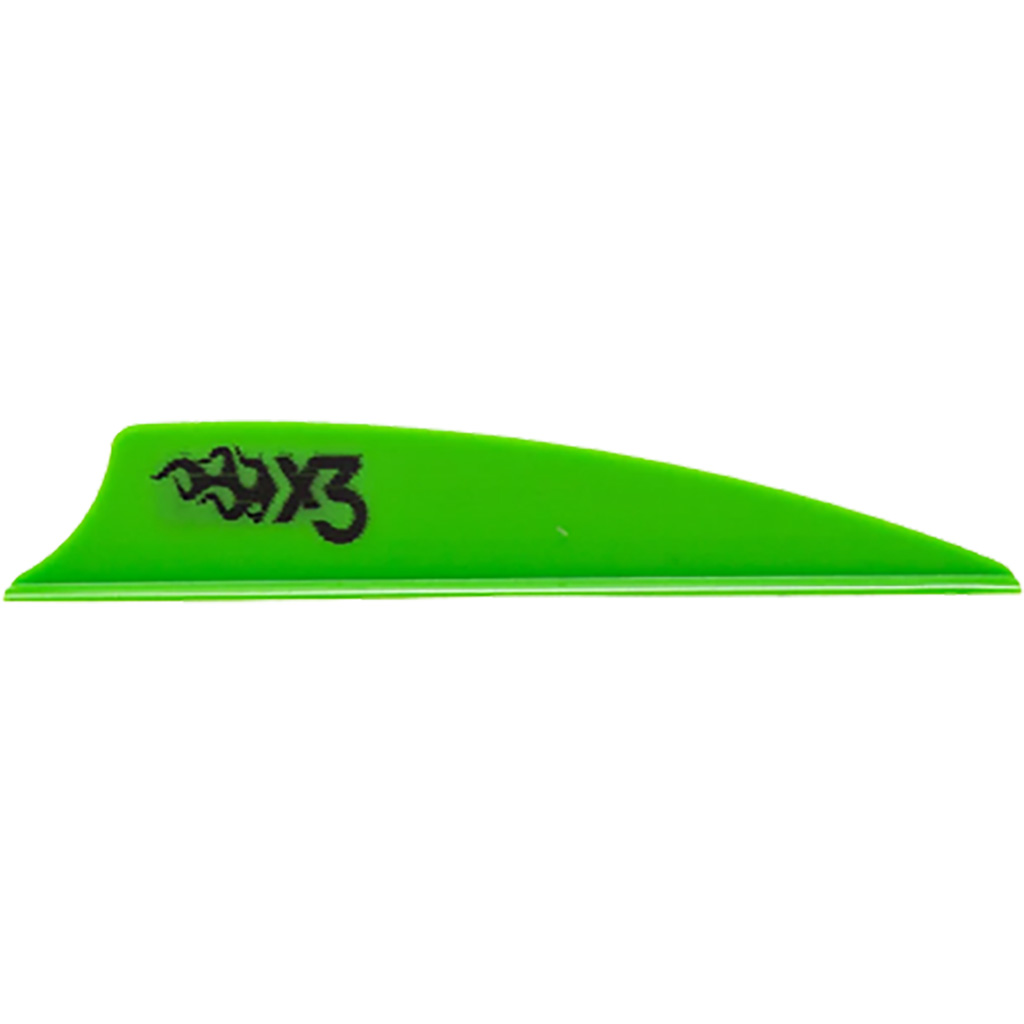 Bohning X3 Vanes Neon Green 2.25 in. (100-Pack)