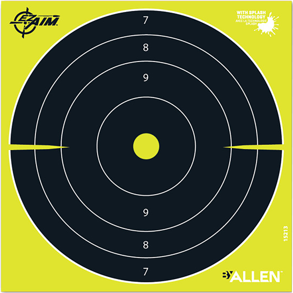 Allen EZ Aim Splash Bullseye Non-Adhesive 8x8 Paper Targets (25 Pack)