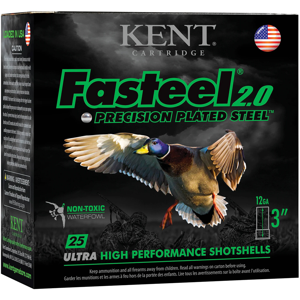 Kent Fasteel 2.0 Precision Plated Steel 12 Gauge 2.75" 6 Shot 1 1/16 oz Shotshell Ammunition
