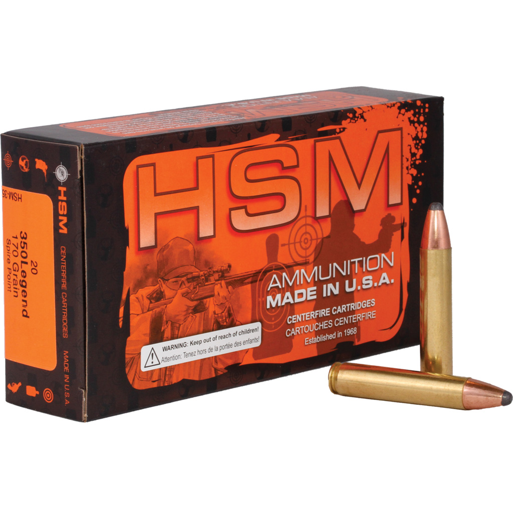 HSM Legends .350 Legend 170 gr Hornady Interlock Hunting Ammunition (20 rds)
