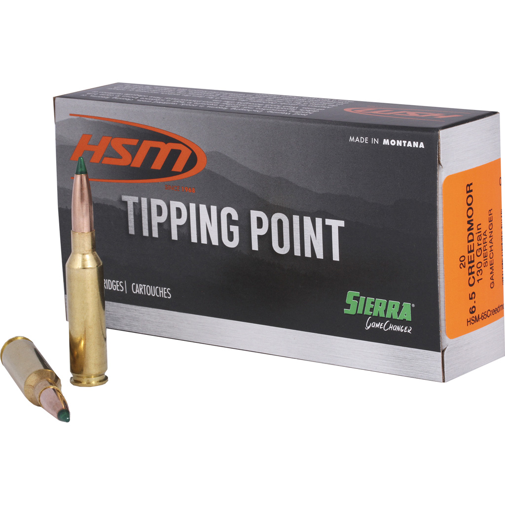HSM Tipping Point 6.5 Creedmoor 130gr Sierra GameChanger (20 Rounds)