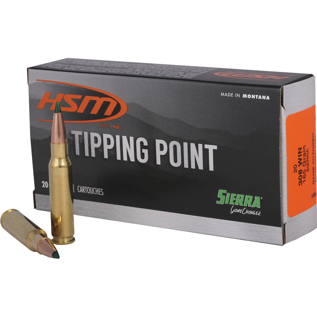 HSM Tipping Point .308 Winchester Sierra GameChanger 165 gr Rifle Ammunition (20 Rounds)