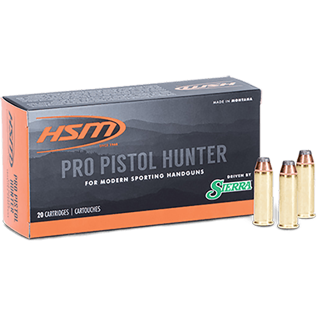HSM Pro Pistol Hunter .44 Mag Sierra Soft Point Ammunition