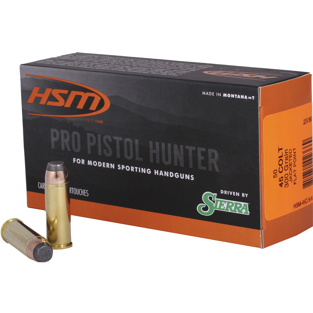 HSM Pro Pistol Hunter .45 Colt 300 gr Jacketed Soft Point Ammunition