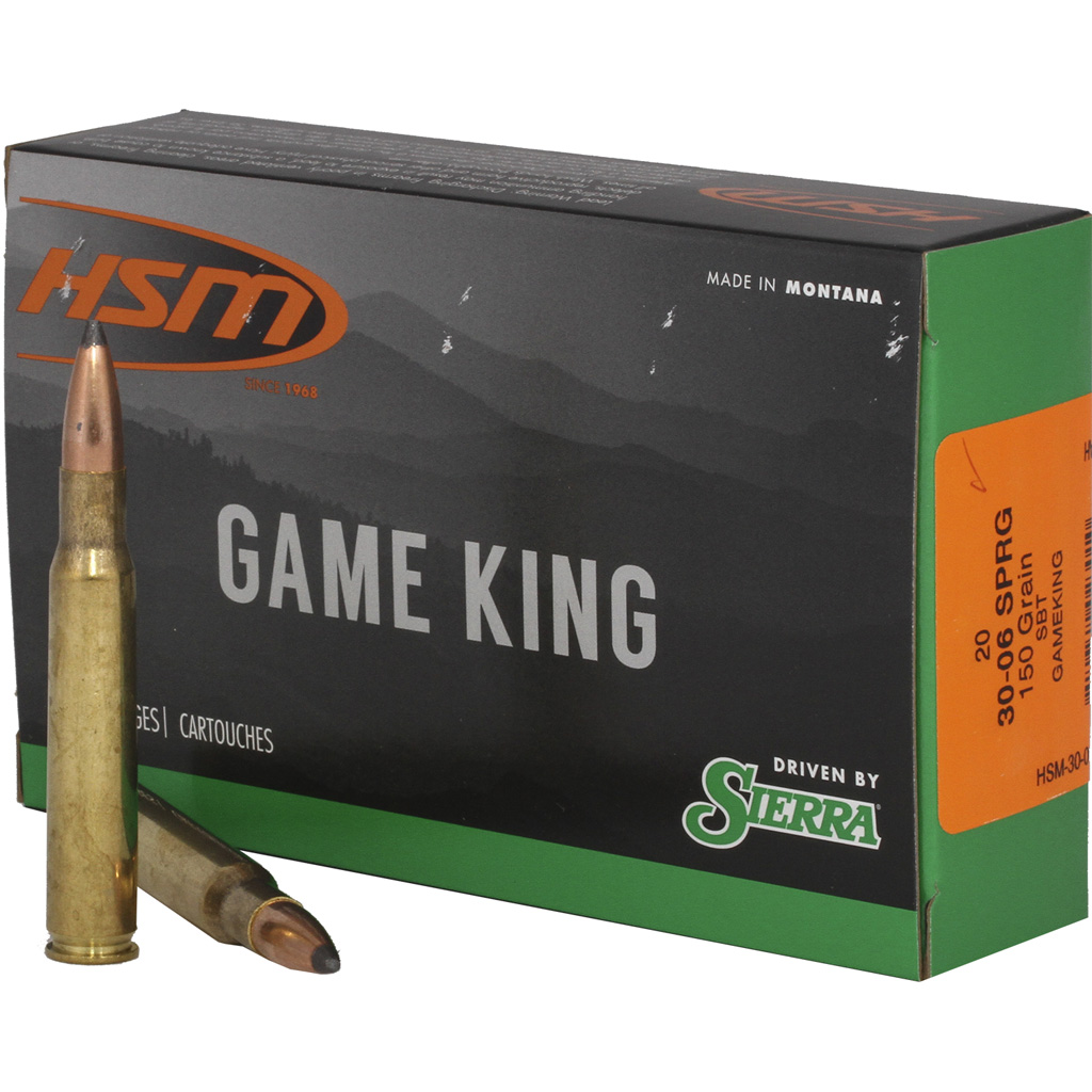 HSM Game King .30-06 Springfield Rifle Ammunition 150 gr SPGF (20 Rounds)
