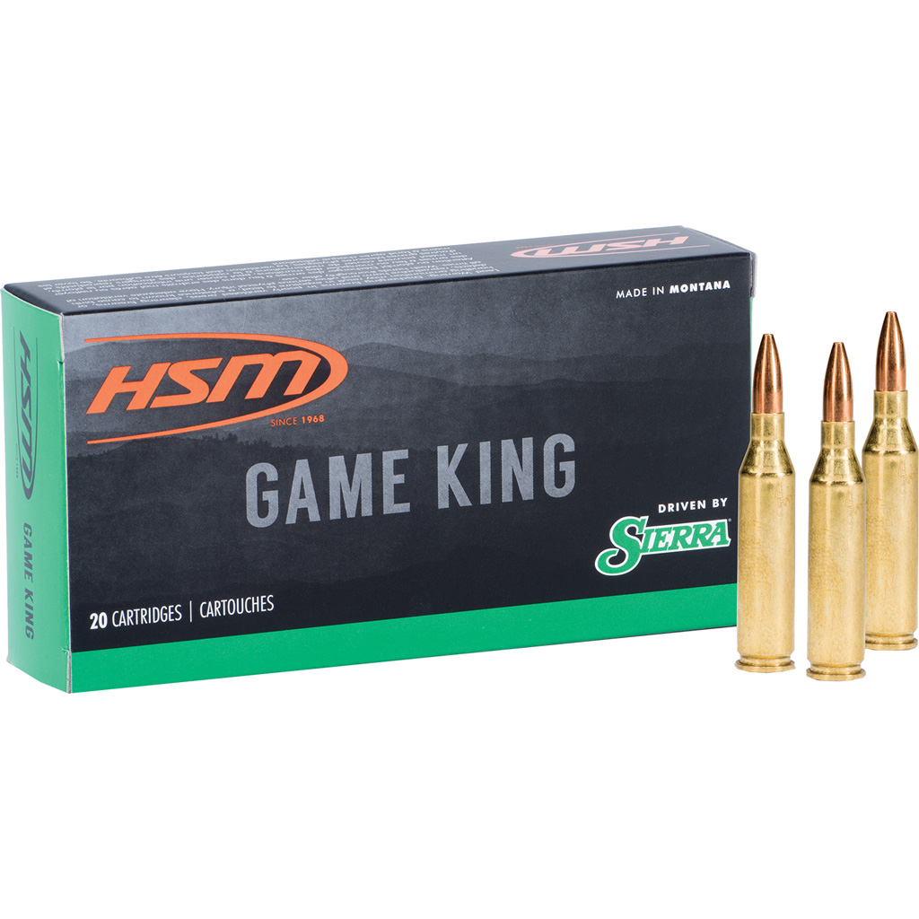HSM Game King 6mm Remington Rifle Ammunition 100gr SP (20 Rounds)