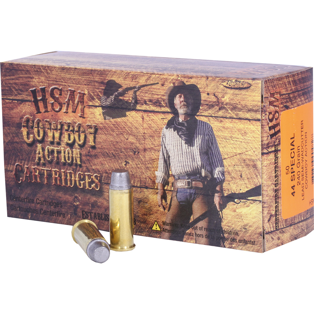 HSM Cowboy Action .44 Special 240gr SWC Hard Lead (50 Rounds)