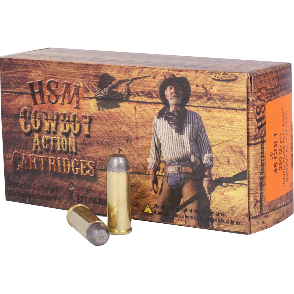 HSM Cowboy Action .45 Colt 250 gr RNFP-Hard 50rd