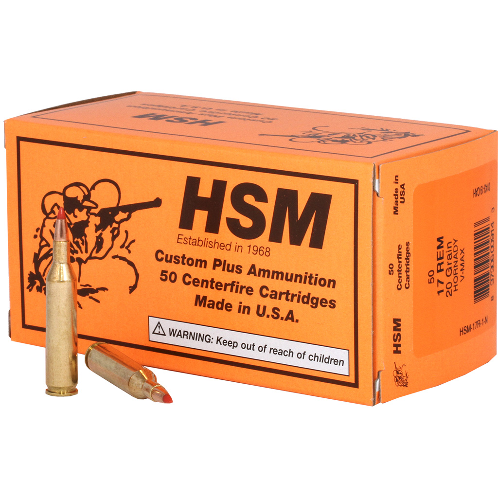 HSM 7800A Varmint Rifle Ammunition 17 Rem. V-Max 20 gr (50 rd)