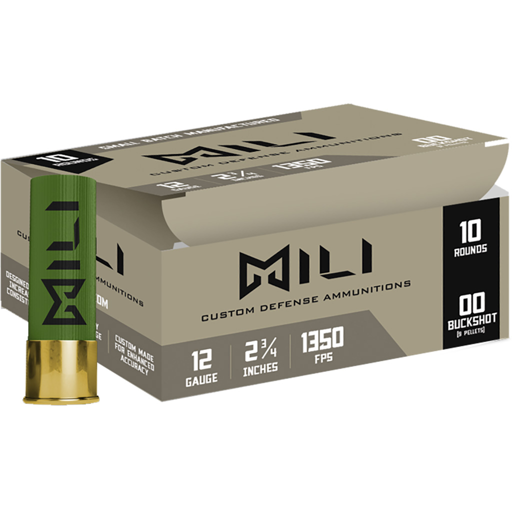 Mili Ammunitions Mili Self-Defense Shotgun Loads 12 ga. 2.75 in. 00-Buck (10 rd.)