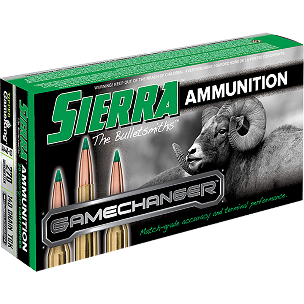 Sierra GameChanger .270 Winchester 140 Grain Tipped GameKing (TGK) Rifle Ammunition (20 Rounds)
