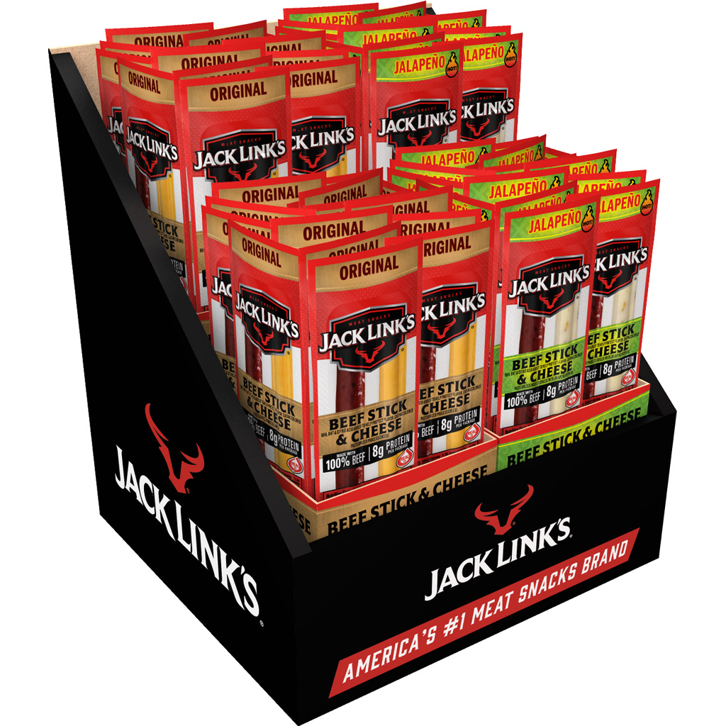 Jack Link’s 1.2oz Beef & Cheese Combo Counter Display (64ct)