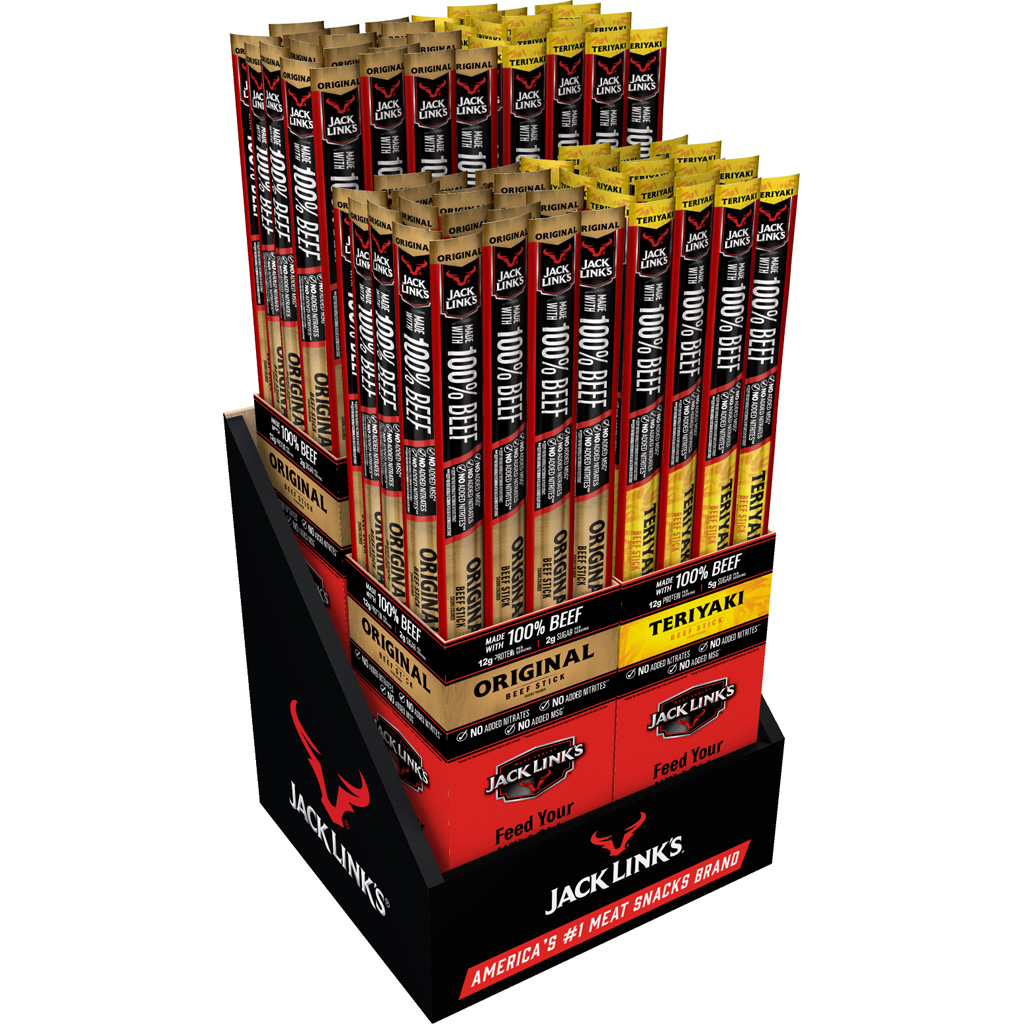 Jack Link's Beef Stick Counter Display (96ct Original & Teriyaki)