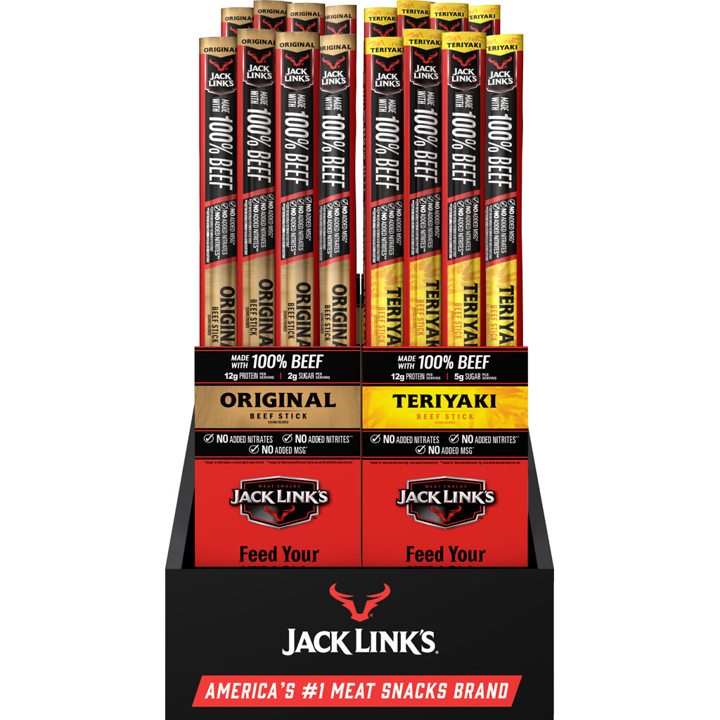 Jack Link's Beef Stick Counter Display (96ct Original & Teriyaki)