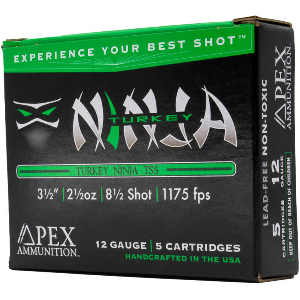 Apex Ammunition Apex Turkey Ninja TSS 12 Gauge 3.5 in 2-1/2oz #8.5 Shotgun Ammo (5rd)