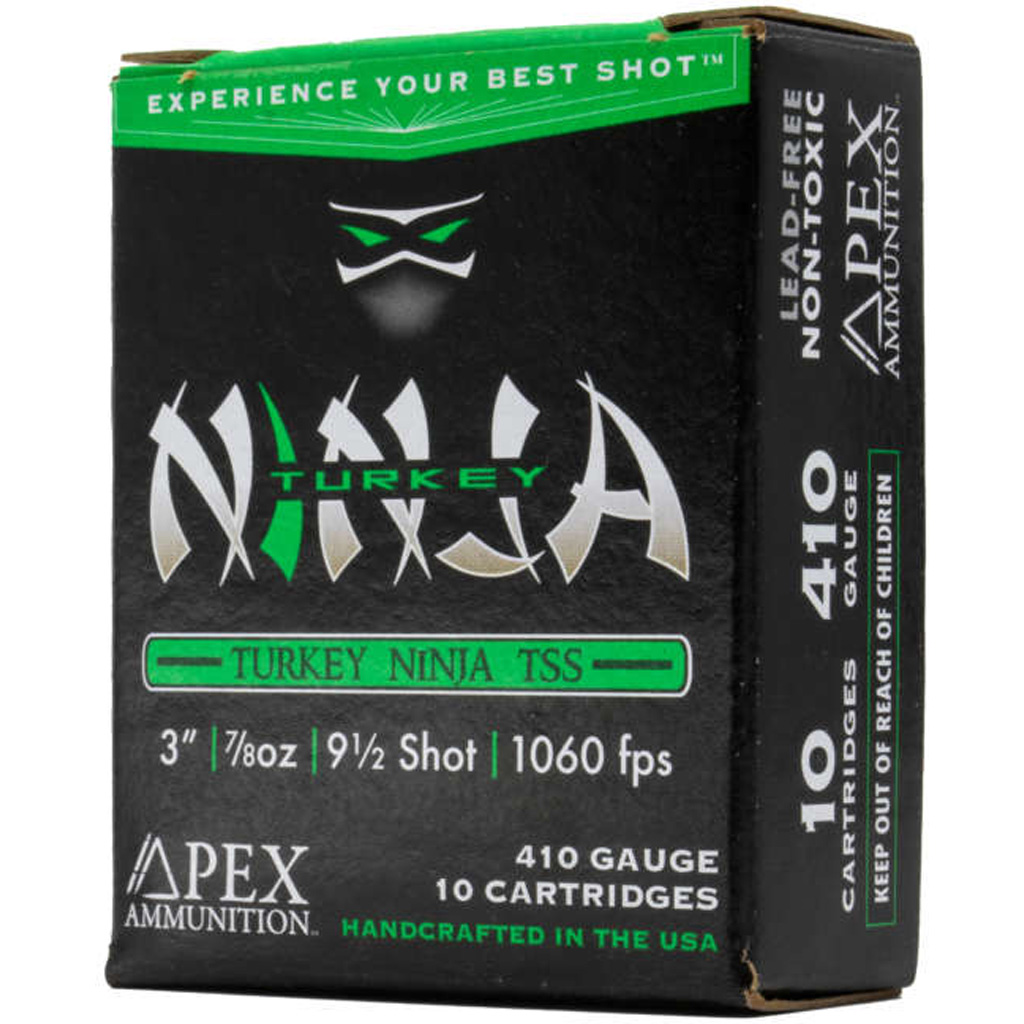 Apex Ammunition Turkey TSS Ninja .410 Bore Shotgun Ammo 3 in. 7/8oz #9.5 (10 Rounds)