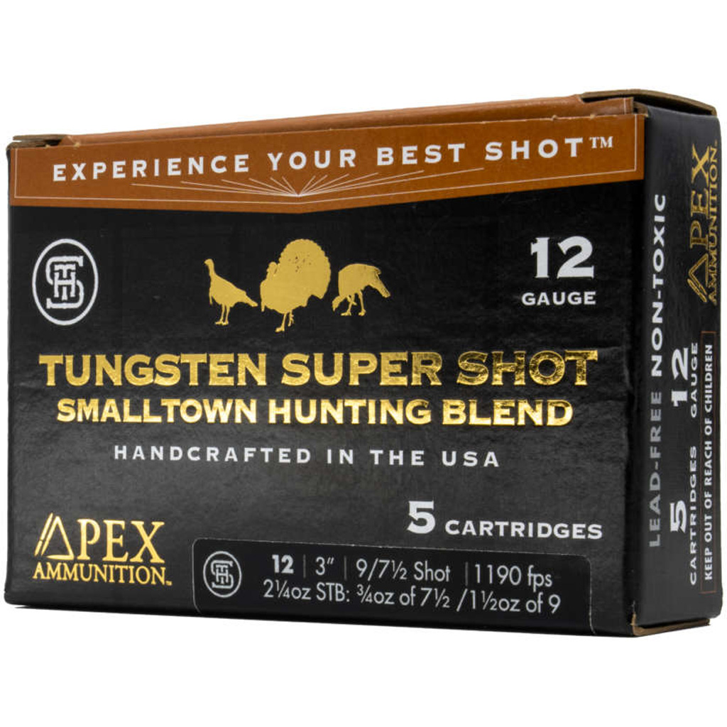 Apex Turkey TSS Smalltown Hunting Blend 12 Gauge 3" 7.5/9 Shot Shells
