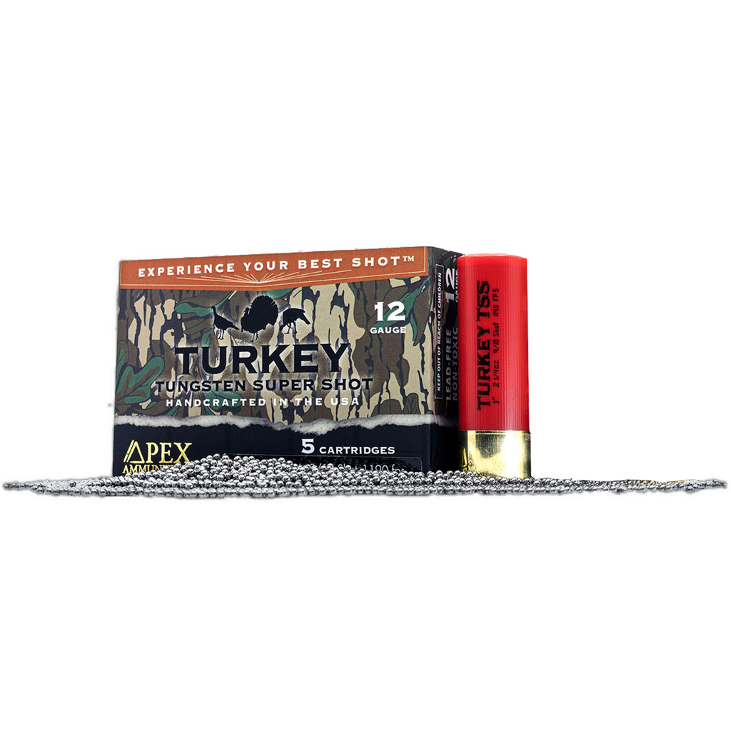 Apex Turkey TSS Greenleaf 12 Gauge 3 in 2-1/4 oz #9/10 Shot TSS Shells (5 rd)