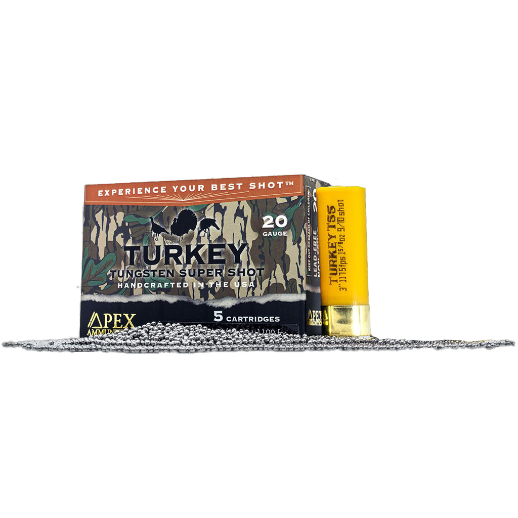 Apex Turkey TSS Greenleaf Shotgun Ammo 20 Gauge 3 in. 1-5/8 oz #9/10 Shot (5 Rd.)