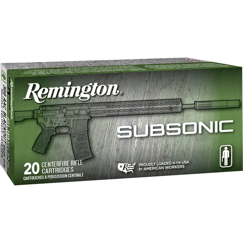 Remington Subsonic .300 AAC Blackout 220 gr OTFB Subsonic Rifle Ammo (20 rd)