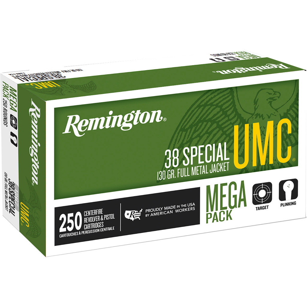 Remington UMC 23731 .38 Special 130 Grain Full Metal Jacket Mega Pack