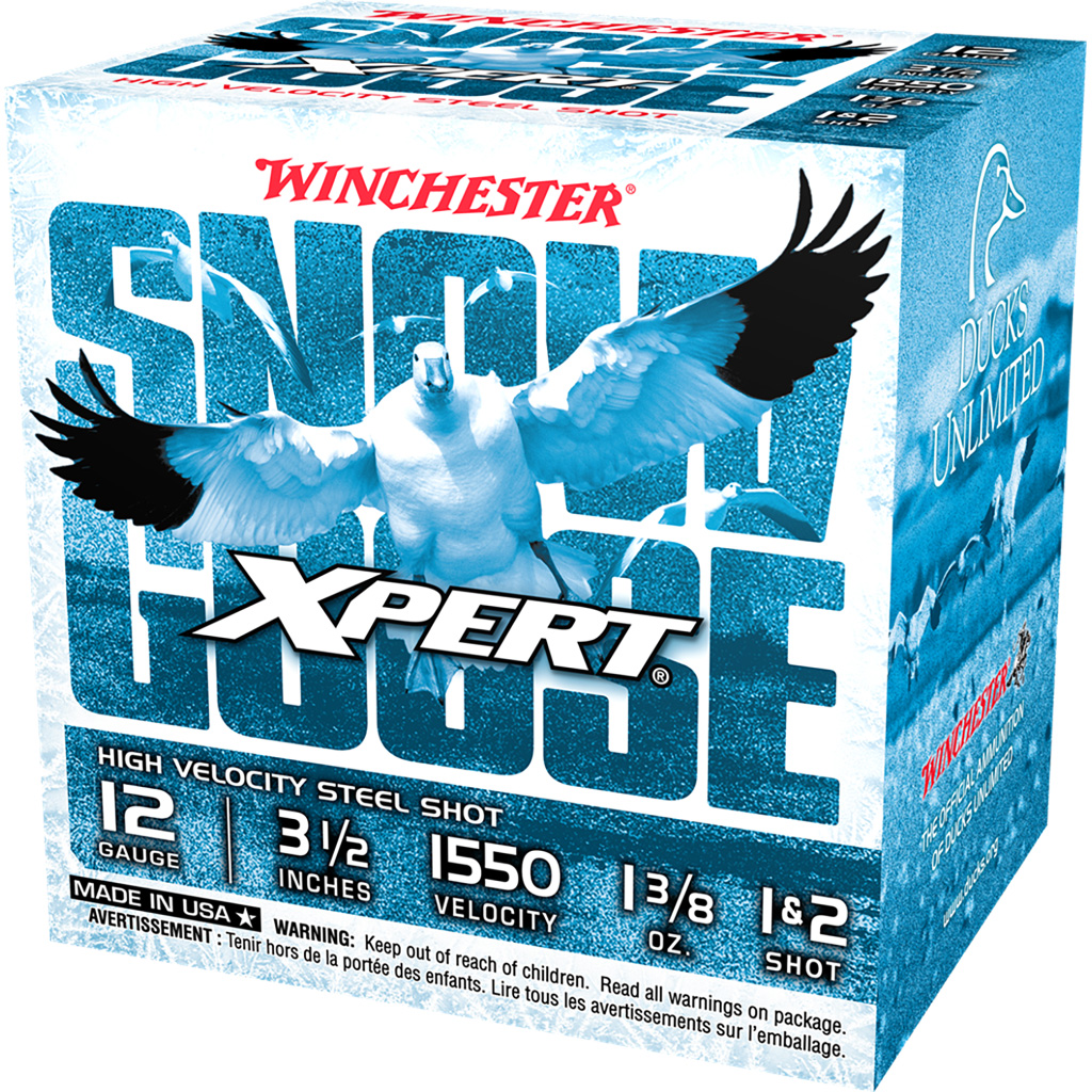 Winchester Xpert Snow Goose 12 Gauge 3.5" #1 & #2 Steel Shot High Velocity Shotshell (25 Rounds)