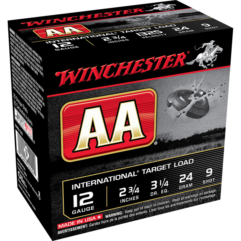 Winchester AA International 12 Gauge 2-3/4" #9 Target Shotshell