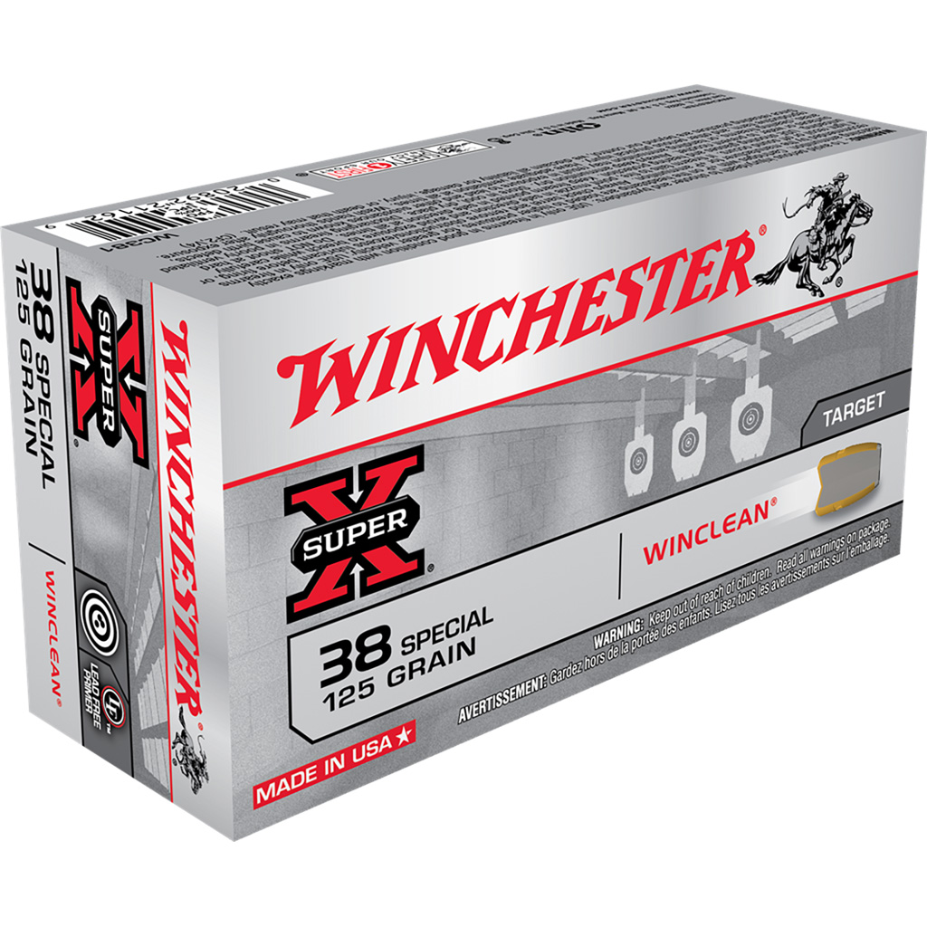 Winchester Super-X .38 Special 125 gr Pistol Ammo (WinClean) - 50 Rounds