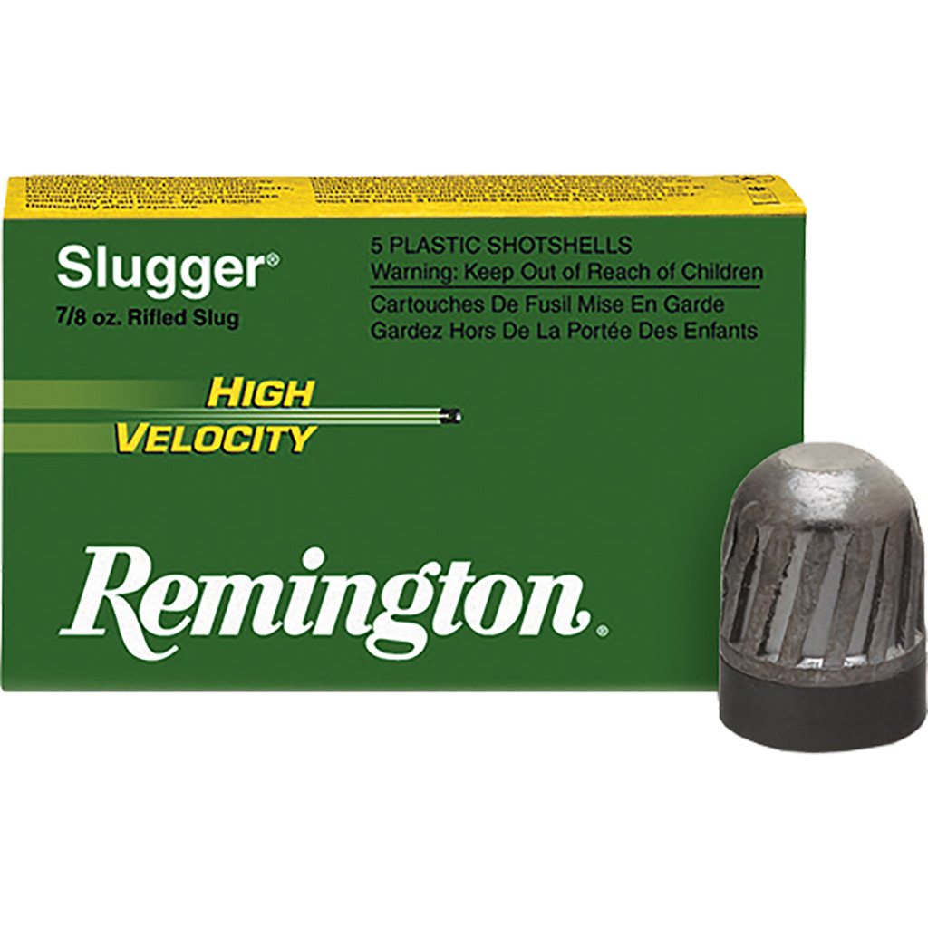 Remington Slugger High-Velocity Rifled Slug 20 Gauge 2-3/4 in 1/2 oz 5 Rounds