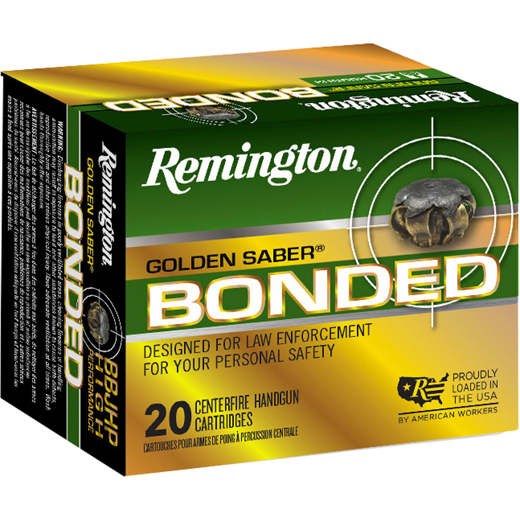 Remington Golden Saber Bonded .40 S&W 180gr BJHP Bonded Handgun Ammunition (20 Rounds)