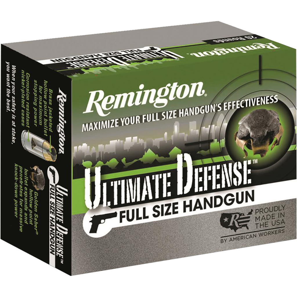 Remington Ultimate Defense .45 ACP 185 gr BJHP (20rd) Ammo