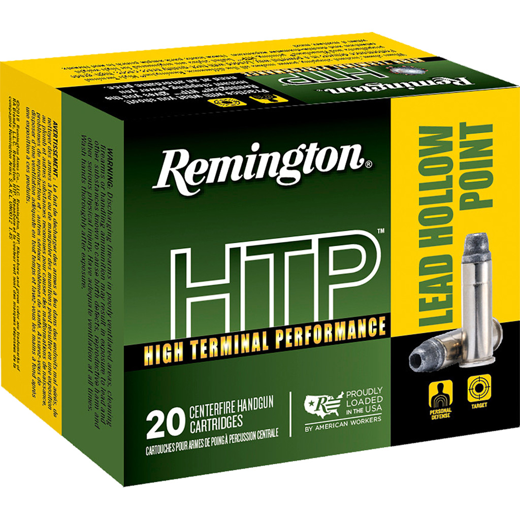 Remington HTP Handgun Ammunition (.38 Special +P, 158gr LHP)