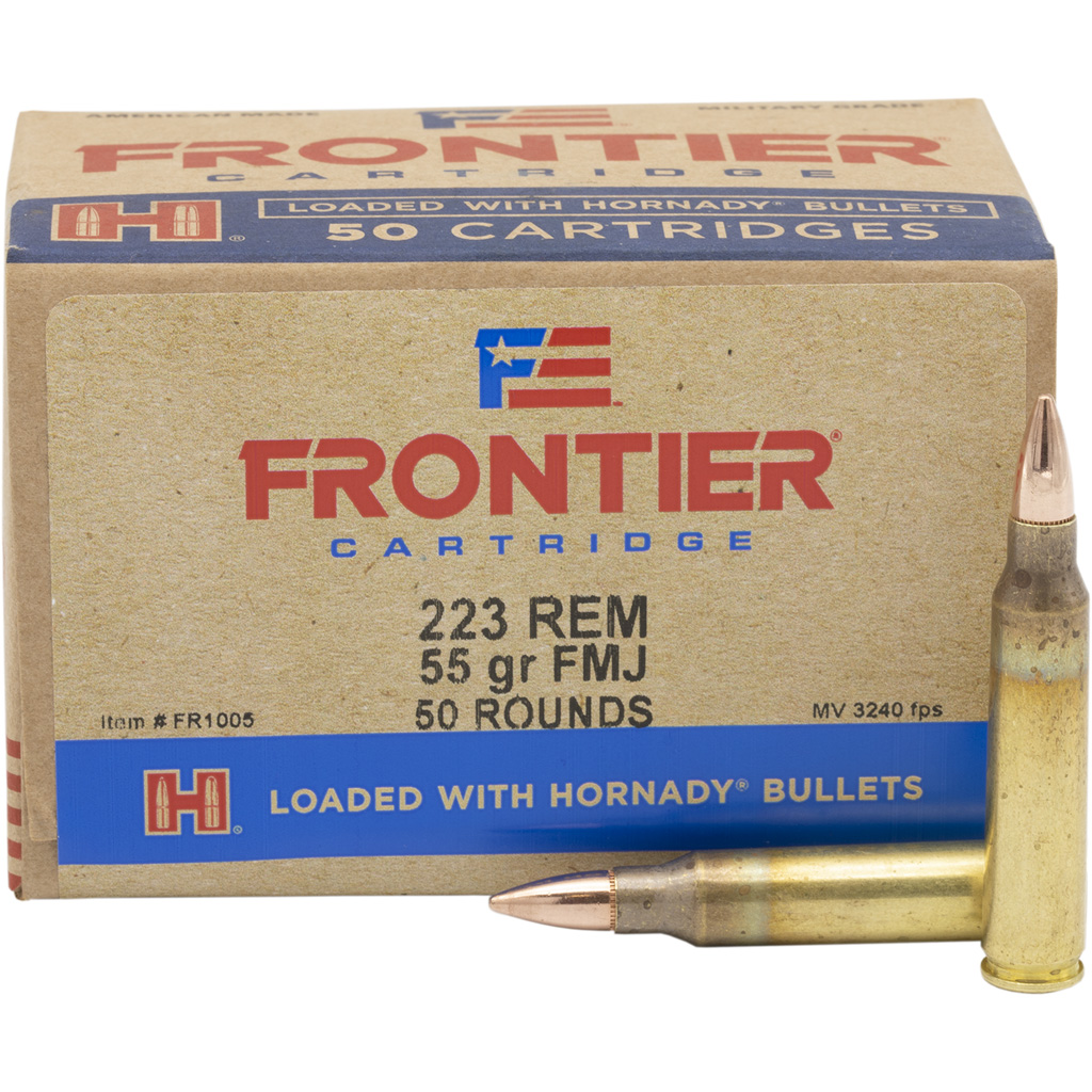 Hornady Frontier .223 Rem 55 gr FMJ Rifle Ammo (50 Rounds)