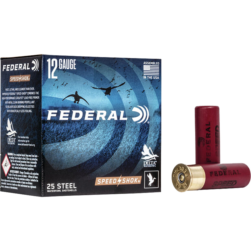 Federal Speed-Shok 12 Gauge 3 in #3 Steel Shot 1 1/8 oz Shotshell (25 Rounds)