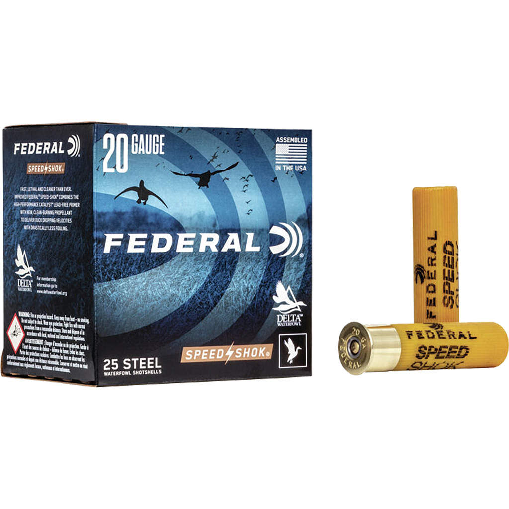 Federal Speed-Shok Steel Shotgun Shells 20 Gauge, 3 in., #3 Shot, 7/8 oz, 25 Rounds
