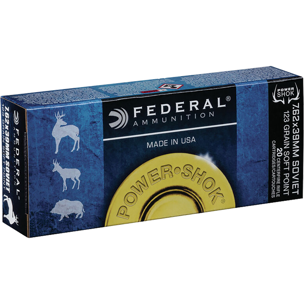 Federal Power-Shok 7.62x39 123gr Soft Point Rifle Ammo