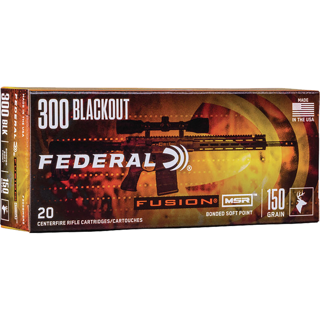 Federal Fusion MSR .300 AAC Blackout 150gr Fusion Soft Point (20 Rounds)