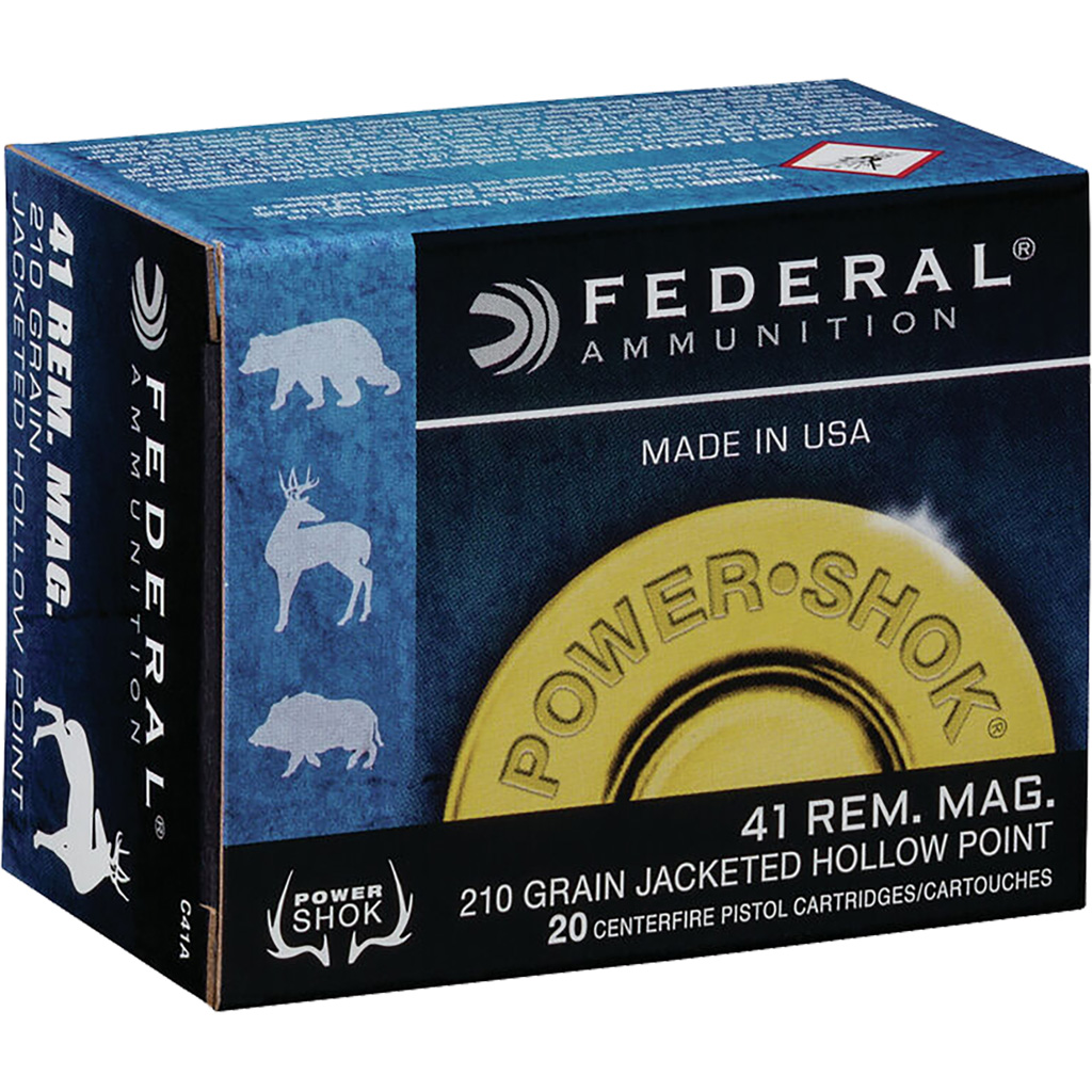 Federal Power-Shok .41 Rem Mag 210 gr JHP Handgun Ammo