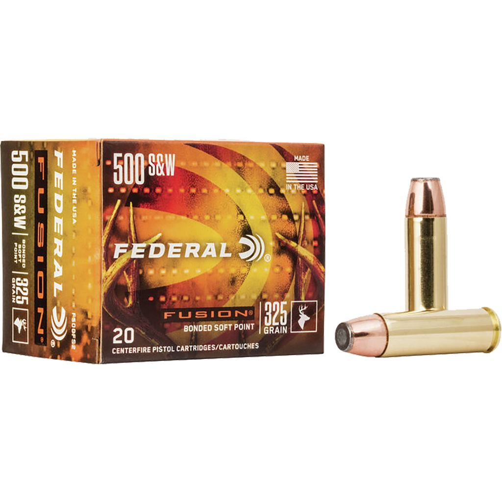 Federal Fusion Handgun Ammunition .500 S&W Magnum 325gr