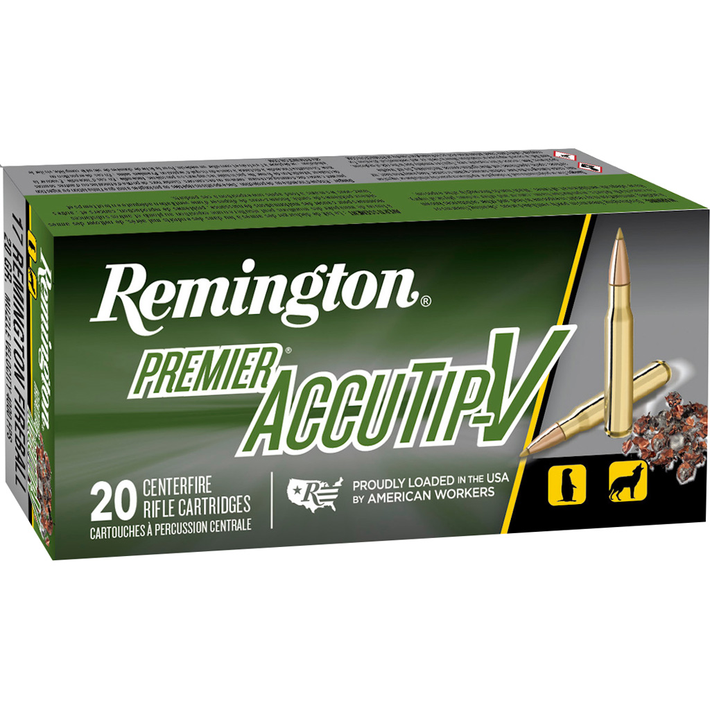 Remington Premier AccuTip-V .17 Rem Varmint Rifle Ammunition